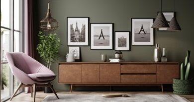 Modernes Wohnzimmer mit Sideboard