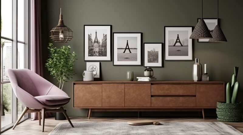 Modernes Wohnzimmer mit Sideboard